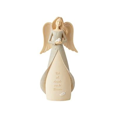Enesco Foundations Angel in Your Life Holding Duve Figurine, 23 cm, Flerfärgad Enesco Foundations Angel in Your Life Holding Duve Figurine, 23 cm, Flerfärgad