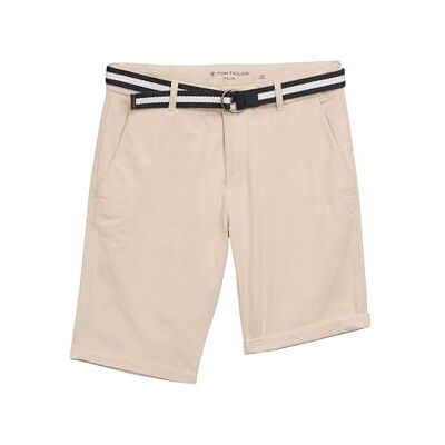 TOM TAILOR Bermudashorts för män, 34679 – Beige Vit böna Dobby, 30 TOM TAILOR Bermudashorts för män, 34679 – Beige Vit böna Dobby, 30