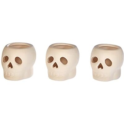 Craft Skull Keramik Tealight Holders - Himmelblå - Halloween Dekorasi Craft Skull Keramik Tealight Holders - Himmelblå - Halloween Dekorasi
