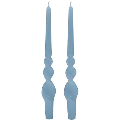 Cereria Di Giorgio Voluta spiral handgjorda ljus set om 4 höjd 30 cm Dusty blå Cereria Di Giorgio Voluta spiral handgjorda ljus set om 4 höjd 30 cm Dusty blå