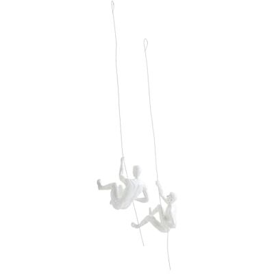 Jotex Human Climbers dekorativa figurer, set om 2, gymnaster för väggdekoration, rostbrun – vit, 18 x 21 x 8 cm Jotex Human Climbers dekorativa figurer, set om 2, gymnaster för väggdekoration, rostbrun – vit, 18 x 21 x 8 cm