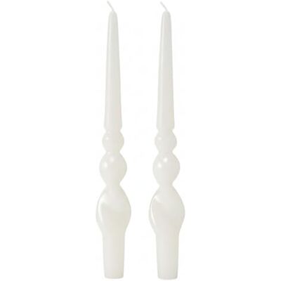 Cereria Di Giorgio Voluta Spiral Lacccate handgjorda ljus set om 2 höjd 30 cm grädde Cereria Di Giorgio Voluta Spiral Lacccate handgjorda ljus set om 2 höjd 30 cm grädde