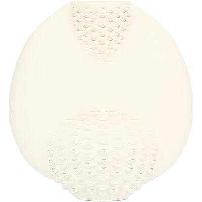 rituali domestici Vase deco-vas vit porslinskula, 21 x 12 cm, djup 36 cm, kollektion hakad rituali domestici Vase deco-vas vit porslinskula, 21 x 12 cm, djup 36 cm, kollektion hakad