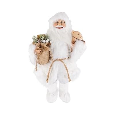 Cosy & Trendy Cosy Home Jultomtefigur i textil, vit, 28x15xh46 cm Cosy & Trendy Cosy Home Jultomtefigur i textil, vit, 28x15xh46 cm