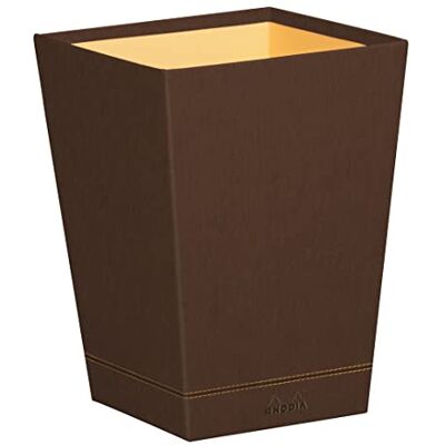 Clairefontaine RHODIA 194617C Corbeille à Papier Bronze 24x24x32 cm Piqûres Sellier Orange Extérieur Simili Cuir-Collection Home Office Rhodiarama Organisation de Bureau & Rangement Design Clairefontaine RHODIA 194617C Corbeille à Papier Bronze 24x24x32 cm Piqûres Sellier Orange Extérieur Simili Cuir-Collection Home Office Rhodiarama Organisation de Bureau & Rangement Design