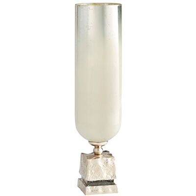 CYAN DESIGN Large Isadora Vase, Nickel/Snow CYAN DESIGN Large Isadora Vase, Nickel/Snow
