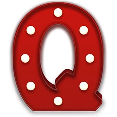 Giggle Beaver Metallbokstavsljus – röd (Letter Q) julklapp Giggle Beaver Metallbokstavsljus – röd (Letter Q) julklapp