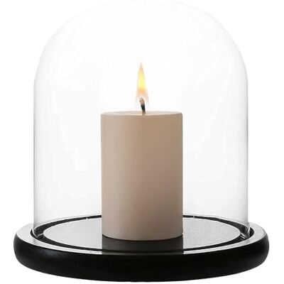 WHOLE HOUSEWARES Dekorativ glaskupol bordsuppsats Cloche Bell Jar Display Case Svart MDF-bas, 14,5 cm D x 16,5 cm H klar 15 cm lång WHOLE HOUSEWARES Dekorativ glaskupol bordsuppsats Cloche Bell Jar Display Case Svart MDF-bas, 14,5 cm D x 16,5 cm H klar 15 cm lång