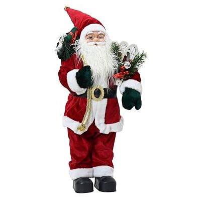 Decoris polyester Santa_60 cm_Julröd, en storlek Decoris polyester Santa_60 cm_Julröd, en storlek