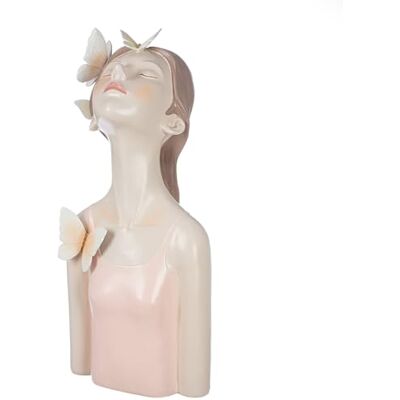 Casablanca modernes Design Casablanca Figur Lady Butterfly – höjd 60 cm – konstharts – glänsande rosa/vit – fjärilsmotiv – dekoration – skulptur – kvinna – staty – hemtillbehör – presentidéer Casablanca modernes Design Casablanca Figur Lady Butterfly – höjd 60 cm – konstharts – glänsande rosa/vit – fjärilsmotiv – dekoration – skulptur – kvinna – staty – hemtillbehör – presentidéer