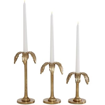 Deco 79 aluminium solid ljushållare, set med 3 15 cm, 20 cm, 20 cm H, guld Deco 79 aluminium solid ljushållare, set med 3 15 cm, 20 cm, 20 cm H, guld