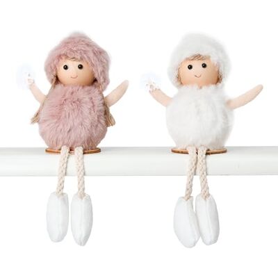 Mopec NA140 2-pack rosa och vita sittande dockor med träbotten. 10 x 18 x 6 cm, flerfärgad Mopec NA140 2-pack rosa och vita sittande dockor med träbotten. 10 x 18 x 6 cm, flerfärgad