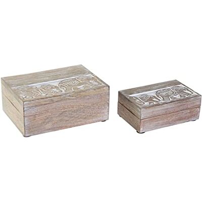 DKD Home Decor Uppsättning av dekorativa lådor, Standard DKD Home Decor Uppsättning av dekorativa lådor, Standard