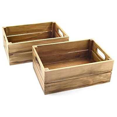 Hostelnovo Fruktlåda i åldrad naturlig trä Hållbar och närhetsprodukt Trä, åldrad brun 25 x 17 x 10 cm 2 stycken Hostelnovo Fruktlåda i åldrad naturlig trä Hållbar och närhetsprodukt Trä, åldrad brun 25 x 17 x 10 cm 2 stycken