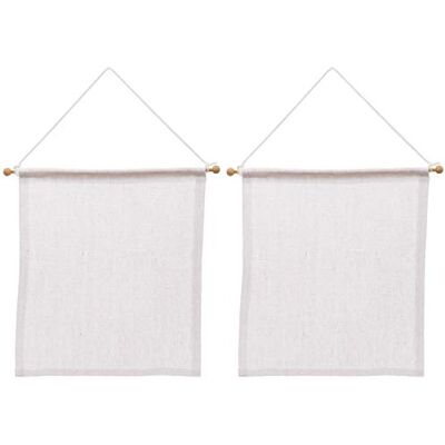 Baker Ross hängande canvasbanderoll (2 stycken) – för barn för pyssel, design och som dekorationsidé, vit Baker Ross hängande canvasbanderoll (2 stycken) – för barn för pyssel, design och som dekorationsidé, vit