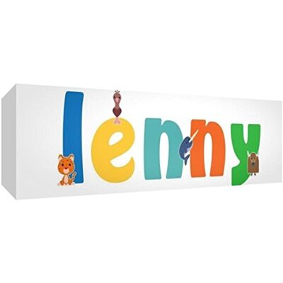 Little Helper Canvas Box Galerie förpackad med färgglad frontpanel illustrativ stil med namnet de jeune pojkar Lenny 30 x 84 x 3 cm stor Little Helper Canvas Box Galerie förpackad med färgglad frontpanel illustrativ stil med namnet de jeune pojkar Lenny 30 x 84 x 3 cm stor