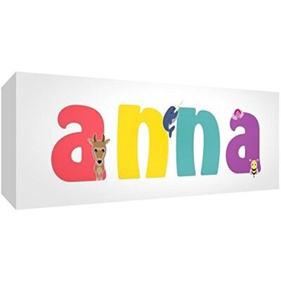 Little Helper Canvas Box Galerie förpackad med färgad frontpanel illustrativ stil med namnet flicknamn Anna 21 x 59 x 3 cm medium Little Helper Canvas Box Galerie förpackad med färgad frontpanel illustrativ stil med namnet flicknamn Anna 21 x 59 x 3 cm medium