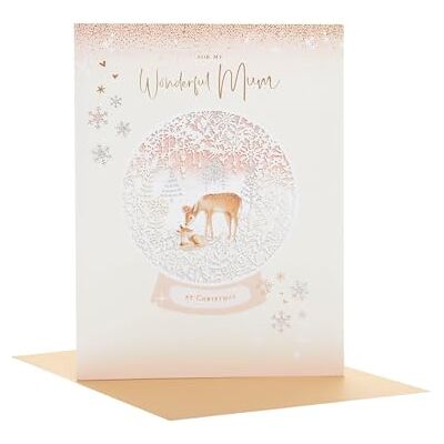 UK Greetings Brittiska hälsningar julkort för mamma intrikad snöglob design UK Greetings Brittiska hälsningar julkort för mamma intrikad snöglob design