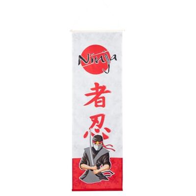 Boland 50418 Ninja-banderoll i polyester, 30 x 100 cm, 30 x 100 cm, temafest, dekoration, hängande dekoration Boland 50418 Ninja-banderoll i polyester, 30 x 100 cm, 30 x 100 cm, temafest, dekoration, hängande dekoration