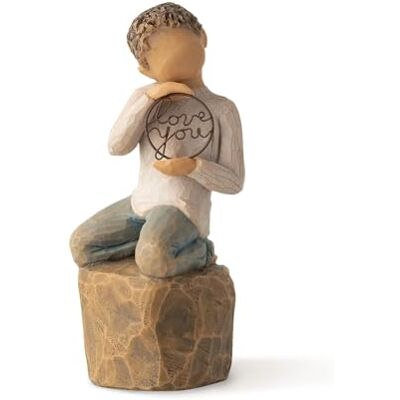 Willow Tree Love You Too (Lighter Skin), skulpterad handmålad figur Willow Tree Love You Too (Lighter Skin), skulpterad handmålad figur