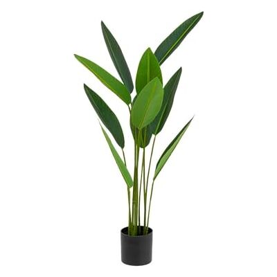 Avilia Konstgjord tropisk dekorativ växt 97 cm Konstgjord Strelitzia med matt svart vas inomhus realistiskt träd för vardagsrum och kontor Avilia Konstgjord tropisk dekorativ växt 97 cm Konstgjord Strelitzia med matt svart vas inomhus realistiskt träd för vardagsrum och kontor