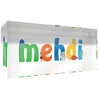 Little Helper påminnelse dekoration akryl transparent polerad som diamant stil illustrativ färgglad med namnet de jeune pojkar Mehdi 5 x 15 x 2 cm liten Little Helper påminnelse dekoration akryl transparent polerad som diamant stil illustrativ färgglad med namnet de jeune pojkar Mehdi 5 x 15 x 2 cm liten