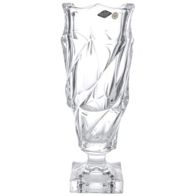 ALTRI - Bohemiskt kristallvas med fot - 38cm - Transparenta ALTRI - Bohemiskt kristallvas med fot - 38cm - Transparenta