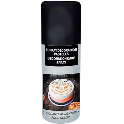 FIESTAS GUIRCA Tårtdekoration Spray svart (100 ml) Köksredskap för att dekorera tårtor och desserter perfekt för halloween och temafester baktillbehör svart FIESTAS GUIRCA Tårtdekoration Spray svart (100 ml) Köksredskap för att dekorera tårtor och desserter perfekt för halloween och temafester baktillbehör svart