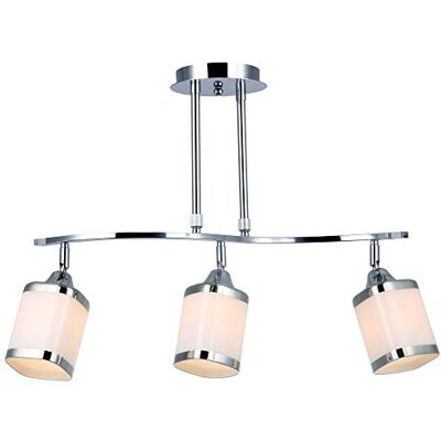 Homemania 51255-05-L03-CR Mamba hängande lampa, hängande ljuskrona, ljus, metallkrom, glas, 12 x 54 x 58 cm Homemania 51255-05-L03-CR Mamba hängande lampa, hängande ljuskrona, ljus, metallkrom, glas, 12 x 54 x 58 cm
