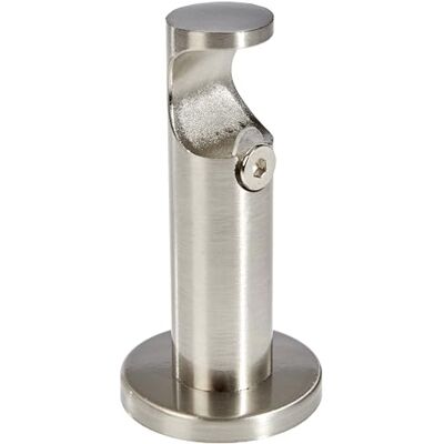 Gardinia hållare 1-spår öppen för Ø 25 mm rostfritt stålutseende 8 cm, Windsor-serie Gardinia hållare 1-spår öppen för Ø 25 mm rostfritt stålutseende 8 cm, Windsor-serie