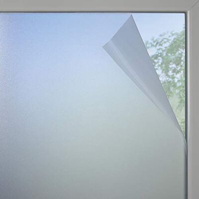 Gardinia fönsterfilm, frostat glas, 100% PVC, insynskydd, genomskinlig, fäster statiskt, 45 x 150 cm, halvtransparent, Vit matt Gardinia fönsterfilm, frostat glas, 100% PVC, insynskydd, genomskinlig, fäster statiskt, 45 x 150 cm, halvtransparent, Vit matt