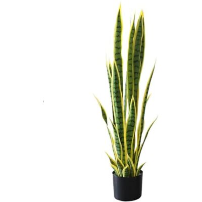 Zstar Konstväxt Sansevieria, 90 cm stor konstgjord ormväxt i kruka, tropisk inomhusväxt stor konstgjorda växter dekoration för hem, vardagsrum, sovrum, kontor, trädgård, gul Zstar Konstväxt Sansevieria, 90 cm stor konstgjord ormväxt i kruka, tropisk inomhusväxt stor konstgjorda växter dekoration för hem, vardagsrum, sovrum, kontor, trädgård, gul