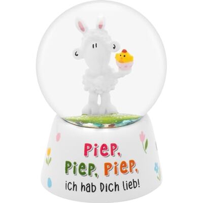 Sheepworld Drömkula med motiv pip snökula för skakning, höjd 6,5 cm, polyharts, glas Present påsk, påskbo, påskdekoration 70267 Sheepworld Drömkula med motiv pip snökula för skakning, höjd 6,5 cm, polyharts, glas Present påsk, påskbo, påskdekoration 70267