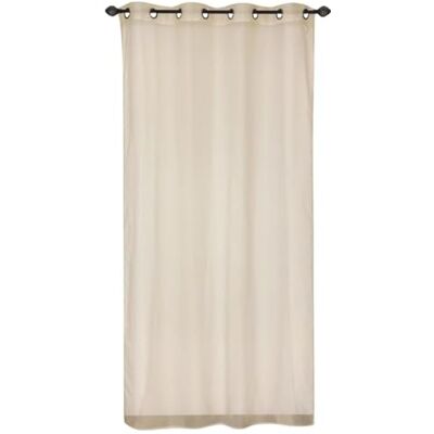 Atout Ciel Enfärgad organza-voilegardin, med öljetter 140 x 240 cm, klar att installera, sten Atout Ciel Enfärgad organza-voilegardin, med öljetter 140 x 240 cm, klar att installera, sten