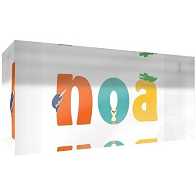 Little Helper påminnelse dekor akryl transparent polerad som diamant stil illustrativ färgglad med namnet de jeune pojkar Noa 5 x 21 x 2 cm stor Little Helper påminnelse dekor akryl transparent polerad som diamant stil illustrativ färgglad med namnet de jeune pojkar Noa 5 x 21 x 2 cm stor