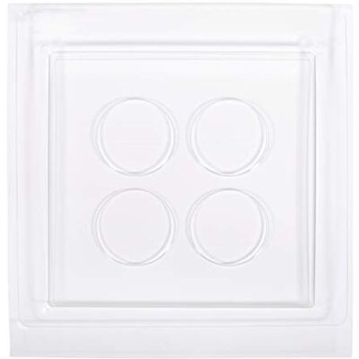 Rayher 36108000 gjutform: dekorativ platta, 25 x 25 x 2 cm, 4 utskärningar dekorativa föremål, vit, normal Rayher 36108000 gjutform: dekorativ platta, 25 x 25 x 2 cm, 4 utskärningar dekorativa föremål, vit, normal