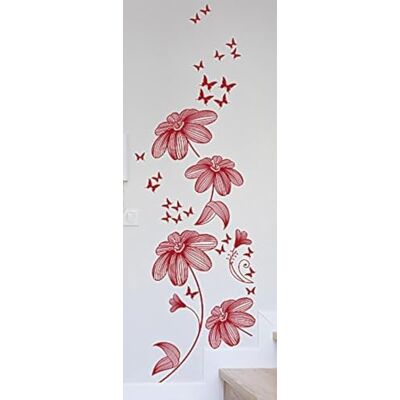 Decoramo väggklistermärken tatuering dekorativ vägg, PVC, röd, 60 x 0,1 x 70 cm Decoramo väggklistermärken tatuering dekorativ vägg, PVC, röd, 60 x 0,1 x 70 cm