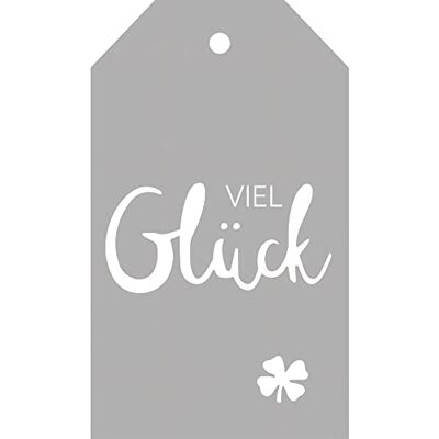Rayher stansstencilhänge "Lycka till", 8,5 x 5 cm, för kortdesign, scrapbooking och mycket mer, präglingsstencil, 50258000 Rayher stansstencilhänge "Lycka till", 8,5 x 5 cm, för kortdesign, scrapbooking och mycket mer, präglingsstencil, 50258000