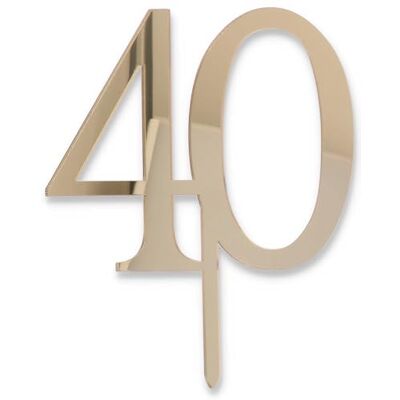 Graziano Cake Topper 40 guld Graziano Cake Topper 40 guld