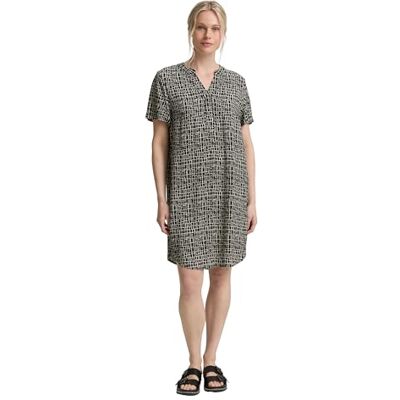 TOM TAILOR damklänning, 38117 – Abstrakt svart rutnät design, 32 TOM TAILOR damklänning, 38117 – Abstrakt svart rutnät design, 32