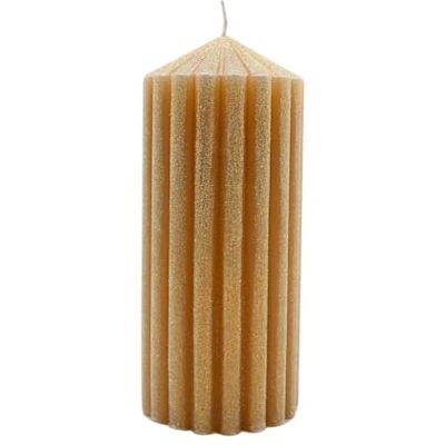 Dekohelden24 Dekorhjälte24 högkvalitativt bordsljus blockljus bordsljus hushållsljus blockljus med glitter i festlig beige, storlek: B/H ca 7 x 16 cm. Dekohelden24 Dekorhjälte24 högkvalitativt bordsljus blockljus bordsljus hushållsljus blockljus med glitter i festlig beige, storlek: B/H ca 7 x 16 cm.