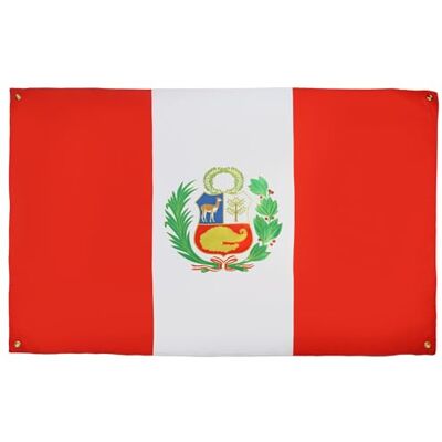 AZ FLAG Flagga Peru 150x90 cm Banér Peruansk Lätt Polyester 4 Öljetter Inomhusbruk dekorativ flagga dubbelsydda sömmar och förstärkta kanter med metallöljetter AZ FLAG Flagga Peru 150x90 cm Banér Peruansk Lätt Polyester 4 Öljetter Inomhusbruk dekorativ flagga dubbelsydda sömmar och förstärkta kanter med metallöljetter