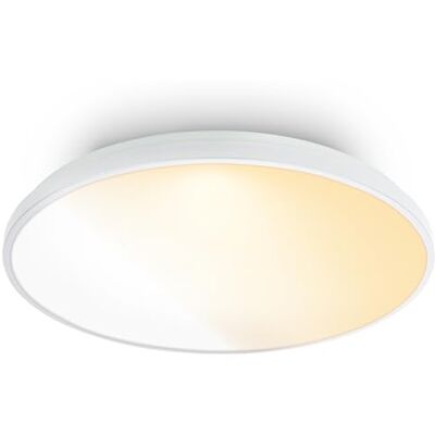 BRILONER LED-taklampa med fjärrkontroll, justerbar intensitet, dekorativ ring, ljus från varmvitt till neutralt, ljuskrona, vardagsrum, ljuskrona för sovrum, 48 x 6,5 cm, vit BRILONER LED-taklampa med fjärrkontroll, justerbar intensitet, dekorativ ring, ljus från varmvitt till neutralt, ljuskrona, vardagsrum, ljuskrona för sovrum, 48 x 6,5 cm, vit