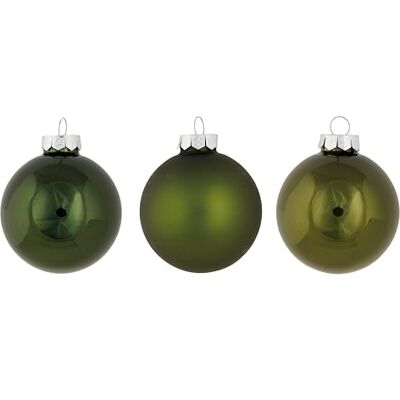 Cosy & Trendy Cosy Home 12-pack julgranskulor i glas, glänsande matt opal grön, d8 cm Cosy & Trendy Cosy Home 12-pack julgranskulor i glas, glänsande matt opal grön, d8 cm