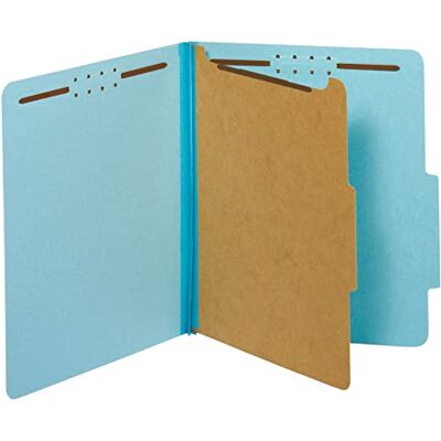 Pendaflex Klassificeringsmappar, standard, 1 avdelare, inbäddade fästanordningar, 2/5 klippflik, blå, bokstav, 10/BX (23730P) Pendaflex Klassificeringsmappar, standard, 1 avdelare, inbäddade fästanordningar, 2/5 klippflik, blå, bokstav, 10/BX (23730P)
