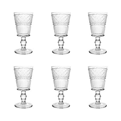 H&H uppsättning 6 glas romantik glas klar cl 24 H&H uppsättning 6 glas romantik glas klar cl 24