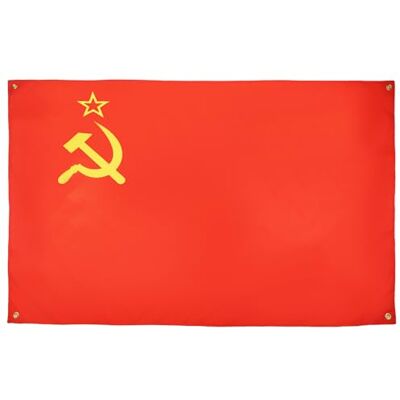 AZ FLAG Flagga Sovjetunionen 150x90 cm Lätt Polyester 4 Öljetter Inomhusbruk dekorativ flagga dubbelsydda sömmar och förstärkta kanter med metallöljetter AZ FLAG Flagga Sovjetunionen 150x90 cm Lätt Polyester 4 Öljetter Inomhusbruk dekorativ flagga dubbelsydda sömmar och förstärkta kanter med metallöljetter