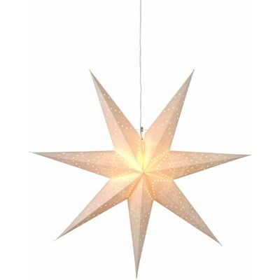 Star Trading Julstjärna Sensy av , 3D-pappersstjärna jul i vitt, dekorativ stjärna att hänga med kabel, E14-fattning, Ø: 100 cm Star Trading Julstjärna Sensy av , 3D-pappersstjärna jul i vitt, dekorativ stjärna att hänga med kabel, E14-fattning, Ø: 100 cm