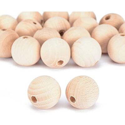 Creative obehandlade träpärlor, ø 30 mm, 20 stycken, runda pärlor för pyssel av gör-det-själv handgjorda dekorationer, smycken, hantverk, trä Creative obehandlade träpärlor, ø 30 mm, 20 stycken, runda pärlor för pyssel av gör-det-själv handgjorda dekorationer, smycken, hantverk, trä