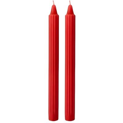 Cereria Di Giorgio Set med 8 räfflade dekorativa ljusstakar Doriska, röd – livslängd 8 timmar– diameter 2,2 cm, höjd 25 cm Cereria Di Giorgio Set med 8 räfflade dekorativa ljusstakar Doriska, röd – livslängd 8 timmar– diameter 2,2 cm, höjd 25 cm